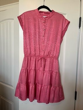 Rebecca Minkoff Pink Leopard Button Dress